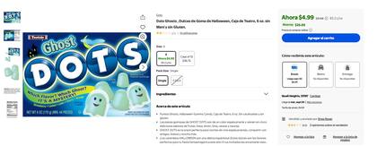 Son dulces de goma en forma de fantasma