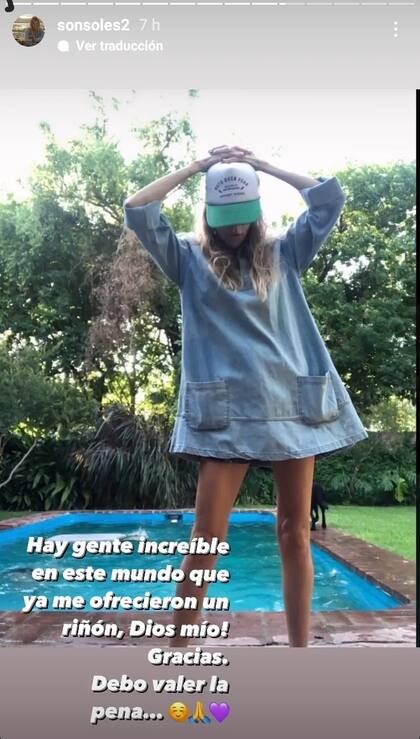 Sonsoles Rey subió una serie de historias hablando sobre su estado de salud. Foto/Instagram: @sonsoles2