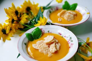 Sopa de calabaza y coliflor