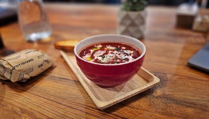 Sopa de remolacha en Il Quotidiano