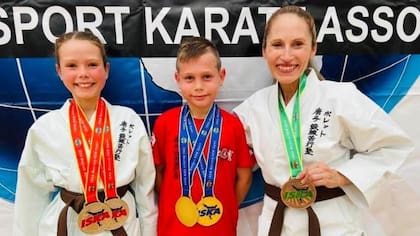 Sophie se convirtió en campeona de karate