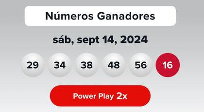 Sorteo Powerball del 14 de septiembre.