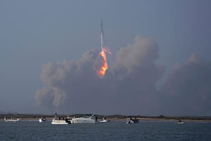 SpaceX's Starship launches from Starbase in Boca Chica, Texas, Thursday, April 20, 2023. (AP Photo/Eric Gay)