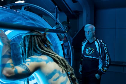 Spider y el director James Cameron en pleno rodaje de Avatar 2