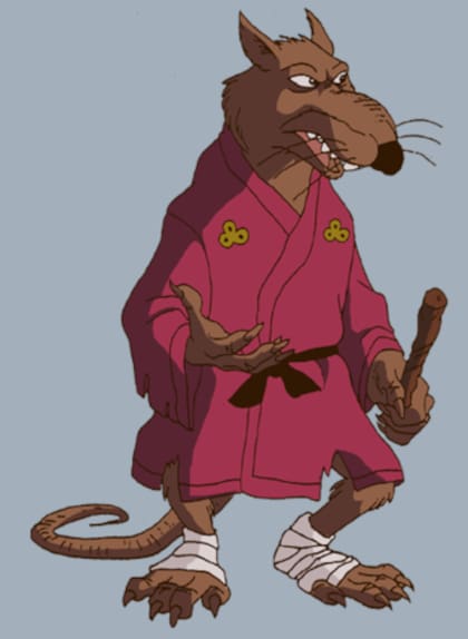 Splinter, la rata mutante que les enseña artes marciales a las Tortugas Ninja