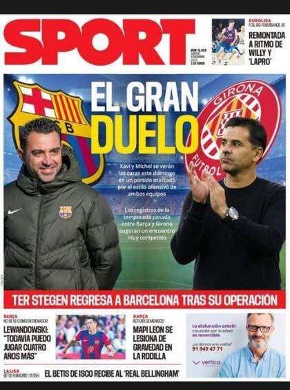 Sport contrasta a Xavi y Míchel en la previa del duelo Barcelona-Girona