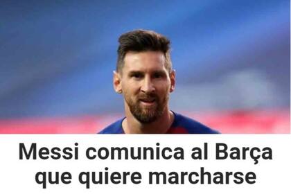 Sport, otro medio español que anuncia la salida de Messi del club catalán