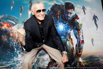 Stan Lee en la premiere de "Iron Man 3", una de sus creaciones, en 2013