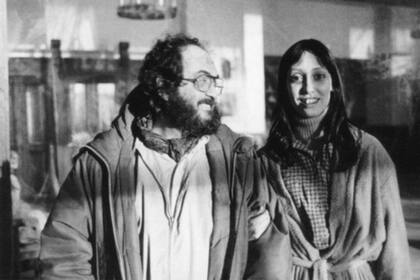 Stanley Kubrick y Shelley Duvall en el rodaje de El resplandor