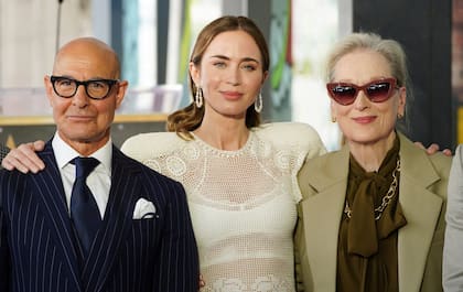 Stanley Tucci, Emily Blunt y Meryl Streep