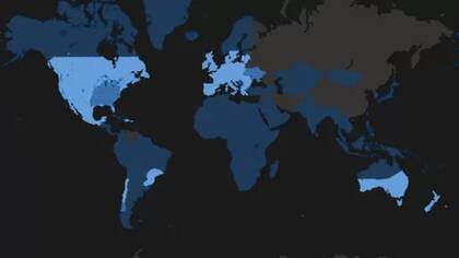 Starlink cubre actualmente a 36 países, la mayoría en América del Norte, Europa y Australasia