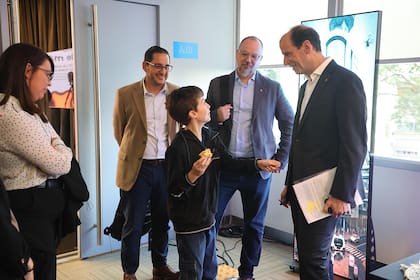 Stefano en plena charla con el nuevo CEO de Ternium