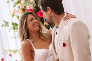 Los deslumbrantes looks de Stephanie Demner y Guido Pella para su casamiento por civil