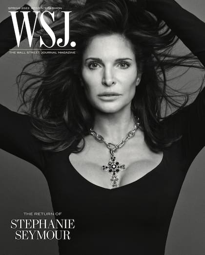 Stephanie Seymour, tapa de la última edición de la revista de The Wall Street Journal