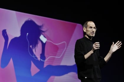 Steve Jobs en la conferencia de desarrolladores de Apple en junio de 2011
