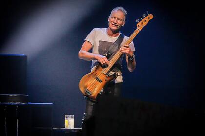 Sting durante un concierto en Chile, como parte de su gira Sting 3.0