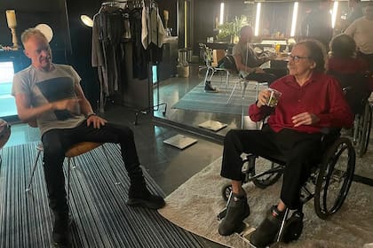 Sting y Charly García se reunieron en los camarínes del Movistar Arena