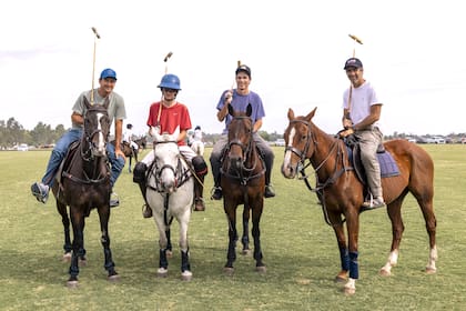 Stirling, Antonio Heguy y Juan Martín Nero en el segmento de polo inclusivo, que tuvo la participación de Salvador Condomí Alcorta, Silvestre de Olmos y Justo Sánchez Granel