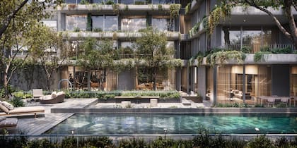 Stories tiene amenities flexibles pensados para que sean un punto de encuentro, como la pileta y el solárium.