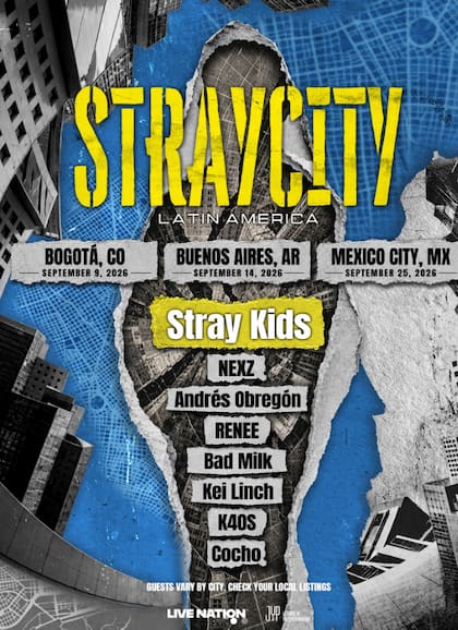 Stray Kids se presentará en Argentina el 14 de septiembre (Foto: Instagram/@livenation.kpop)
