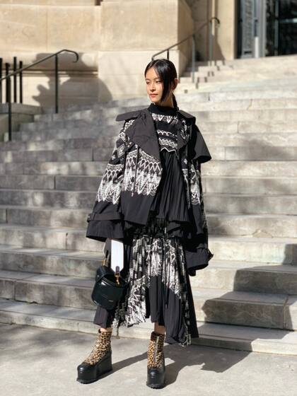 Street Style en París durante la semana de la moda