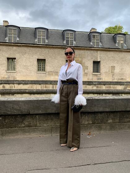 Street Style en París durante la semana de la moda