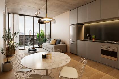 Studios de 1 y 2 ambientes con balcón al frente en Sigma Soler 5068.