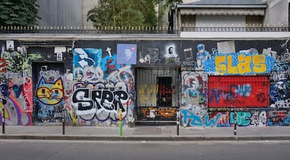 Su casa en Saint-Germain-des-Près, con la fachada bañada en grafitis