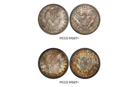 Su escasa producción y la dificultad de encontrar piezas en alto grado lo convirtieron en la moneda clave de la serie Barber