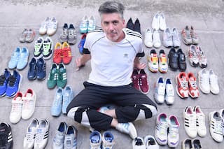 Su obsesión por las zapatillas de las tres tiras lo llevó a conocer a Noel Gallagher