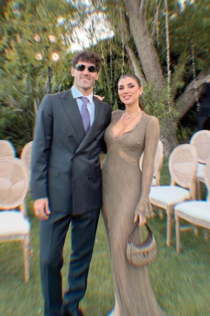 Su hermano Juan Cruz Goycochea con su mujer,
Belén Bilancieri