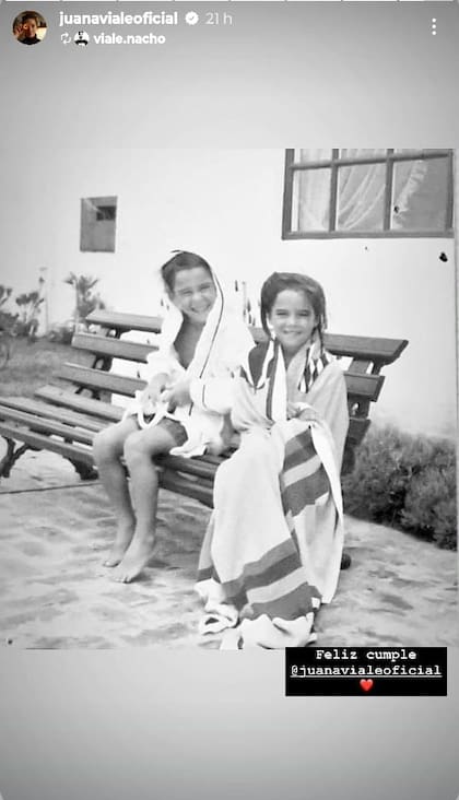 Su hermano, Nacho Viale, la homenajeó con una foto de su infancia