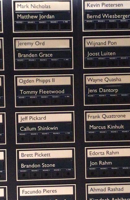 Su nombre en el tablero