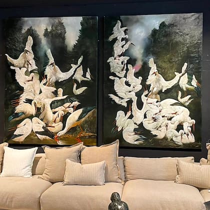 Su ojo formado en pinturas clásicas se adivina en las figuras de sus cuadros.