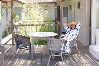 Claudia Sánchez. Nos recibe en su fantástico refugio de José Ignacio