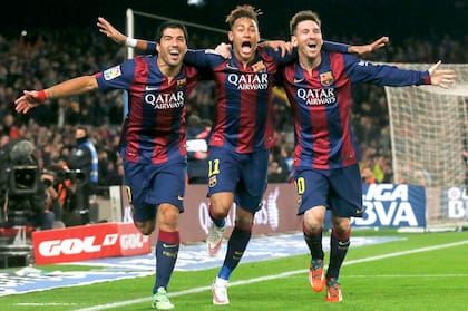 Suárez, Neymar y Messi, el tridente letal que formó Barcelona