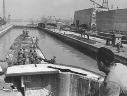 Submarinos U–Boote alemanes durante la guerra.