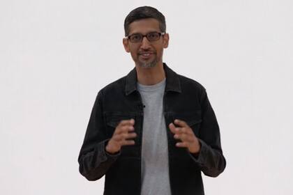 Sundar Pichai, CEO de Google, en la apertura del Google I/O 2022