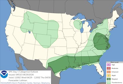 Superceldas en el Centro de Texas: el SPC advierte sobre el potencial de granizo severo