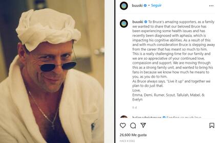Sus tres hijas mayores compartieron el mensaje oficial en el que se reveló la enfermedad que atraviesa su padre