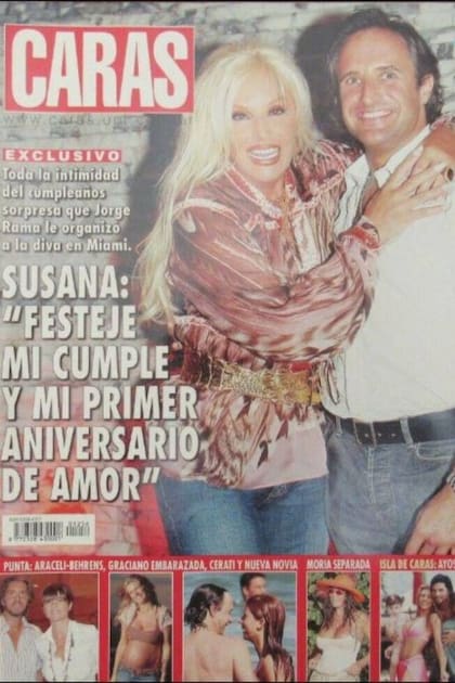 Susana Giménez y Jorge Rama, en una de las tantas portadas que le dedicó la prensa del corazón