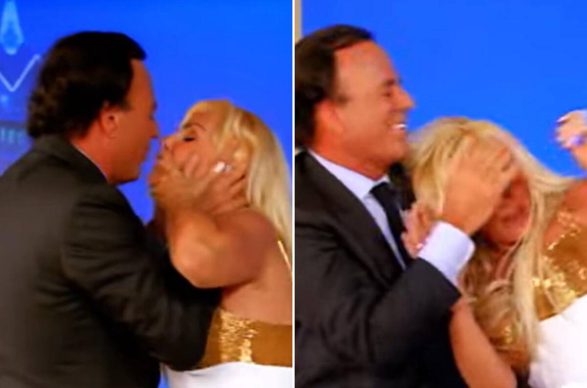 O vídeo de Julio Iglesias e Susana Jimenez, que foi compartilhado após as denúncias contra a cantora. O vídeo de Julio Iglesias e Susana Jimenez, que foi compartilhado após as denúncias contra a cantora.