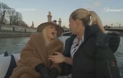 Susana Giménez y Wanda Mara en París, luego de grabar el programa especial del 2021, formato que podría regresa durante este año