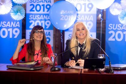 Susana junto a Jorgelina Aruzzi, una de sus invitadas en el sketch del debut