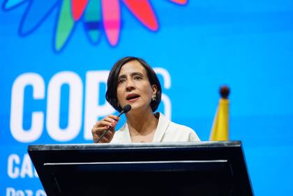 Susana Muhamad, ministra de Ambiente de Colombia, en la ceremonia de apertura de la COP 16