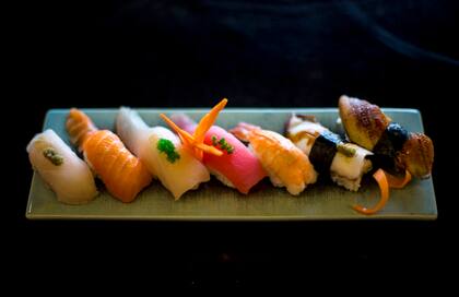 Sushi en Kaboku, uno de los exclusivos restaurantes de Nihi Sumba.