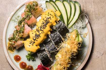 Sushi vegano, la especialidad.