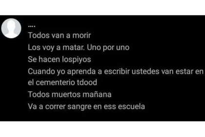 Suspenden las clases en la Escuela Nº 58 por supuestas nuevas amenazas del adolescente armado
