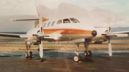 Swearingen Merlin III-B  LV-MRL de Astilleros Alianza S.A. que pilotearon Carlos Rodríguez y Lorenzo González