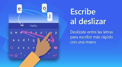 Swiftkey y otros teclados permiten escribir con trazos que conectan las letras de una palabra